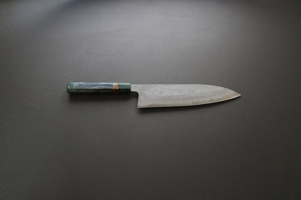 Sakai Kikumori Nashiji Gyuto 240mm Custom Handle - Thecooksedge