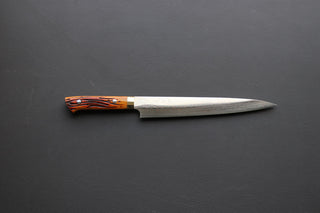 Takeshi Saji VG10 Rainbow Damascus Sujihiki 240mm - Thecooksedge