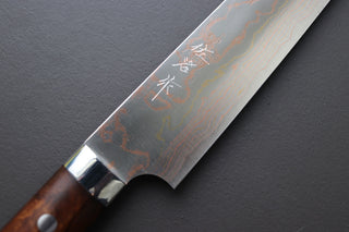 Takeshi Saji Rainbow Damascus Sujihiki 240mm - Thecooksedge