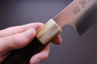 Sukenari ZDP189 Migaki Gyuto 240mm w/Ebony Handle - Thecooksedge