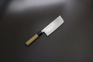 Sakai Kikumori x Yoshikazu Tanaka Gokujyo Nakiri 165mm - Thecooksedge