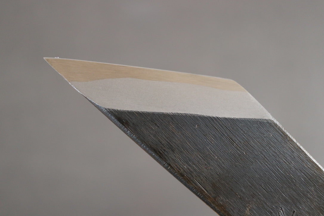 Sakai Kikumori Yoshikazu Tanaka Gokujyo Osaka-saki Unagi (Eel) knife Wide - Thecooksedge