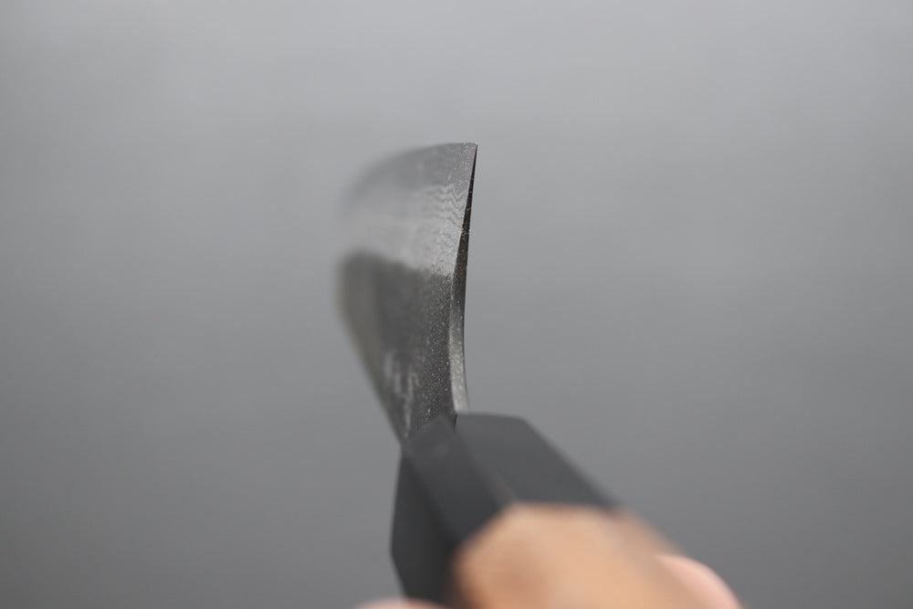 Yoshimi Kato Damascus Kurouchi AS Bunka 170mm - Thecooksedge