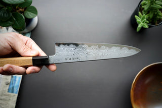 Nakagawa x Myojin Blue #1 Damascus Gyuto 210mm - Thecooksedge