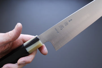 Sukenari HAP40 Migaki Kiritsuke 200mm w/Ebony Handle - Thecooksedge