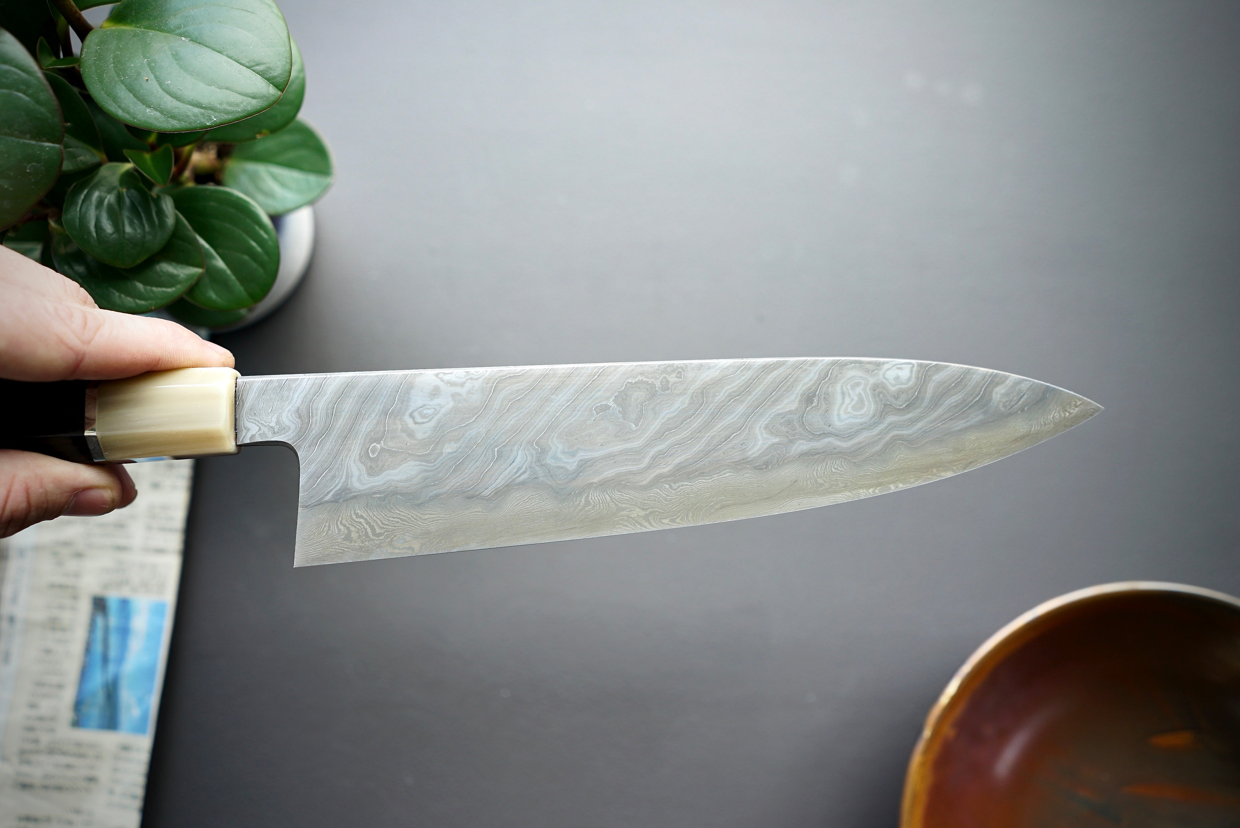 Shoichi Hashimoto Yuzan Damascus Gyuto 240mm - Thecooksedge