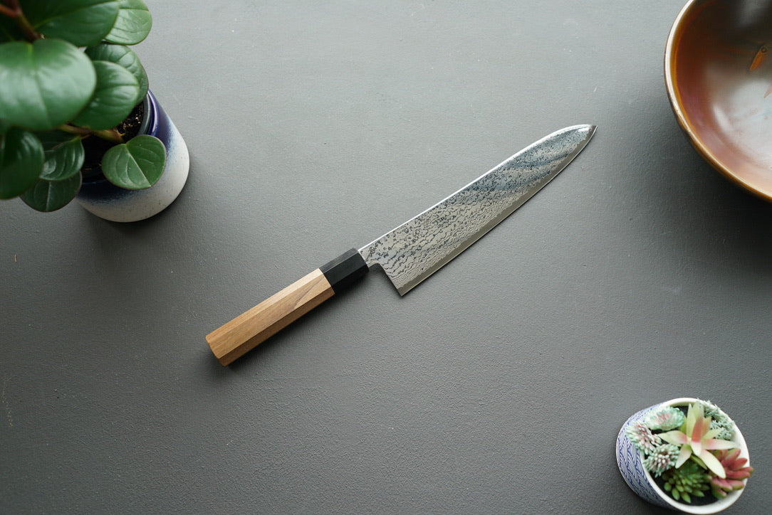 Hatsukokoro Sunaarashi Kurozome Damascus Gyuto 240mm - Thecooksedge