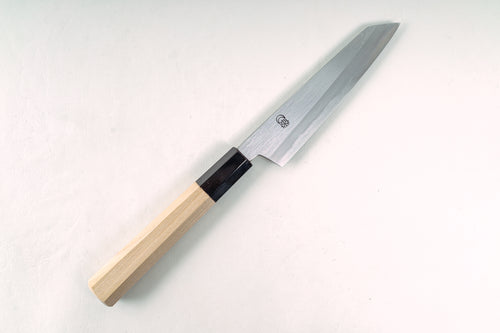 Sakai Kikumori Kikuzuki Kasumi kiritsuke Petty 135mm - Thecooksedge