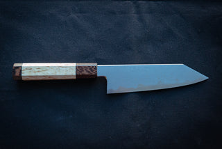 Nakagawa x Myojin Blue #1 Damascus Bunka 180mm w/ Custom Handle - Thecooksedge