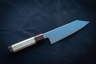 Nakagawa x Myojin Blue #1 Damascus Bunka 180mm w/ Custom Handle - Thecooksedge