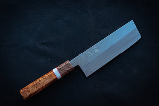 Nakagawa Hamono Silver 3 Nakiri 165mm w/ Custom Handle - Thecooksedge