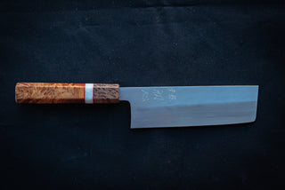 Nakagawa Hamono Silver 3 Nakiri 165mm w/ Custom Handle - Thecooksedge