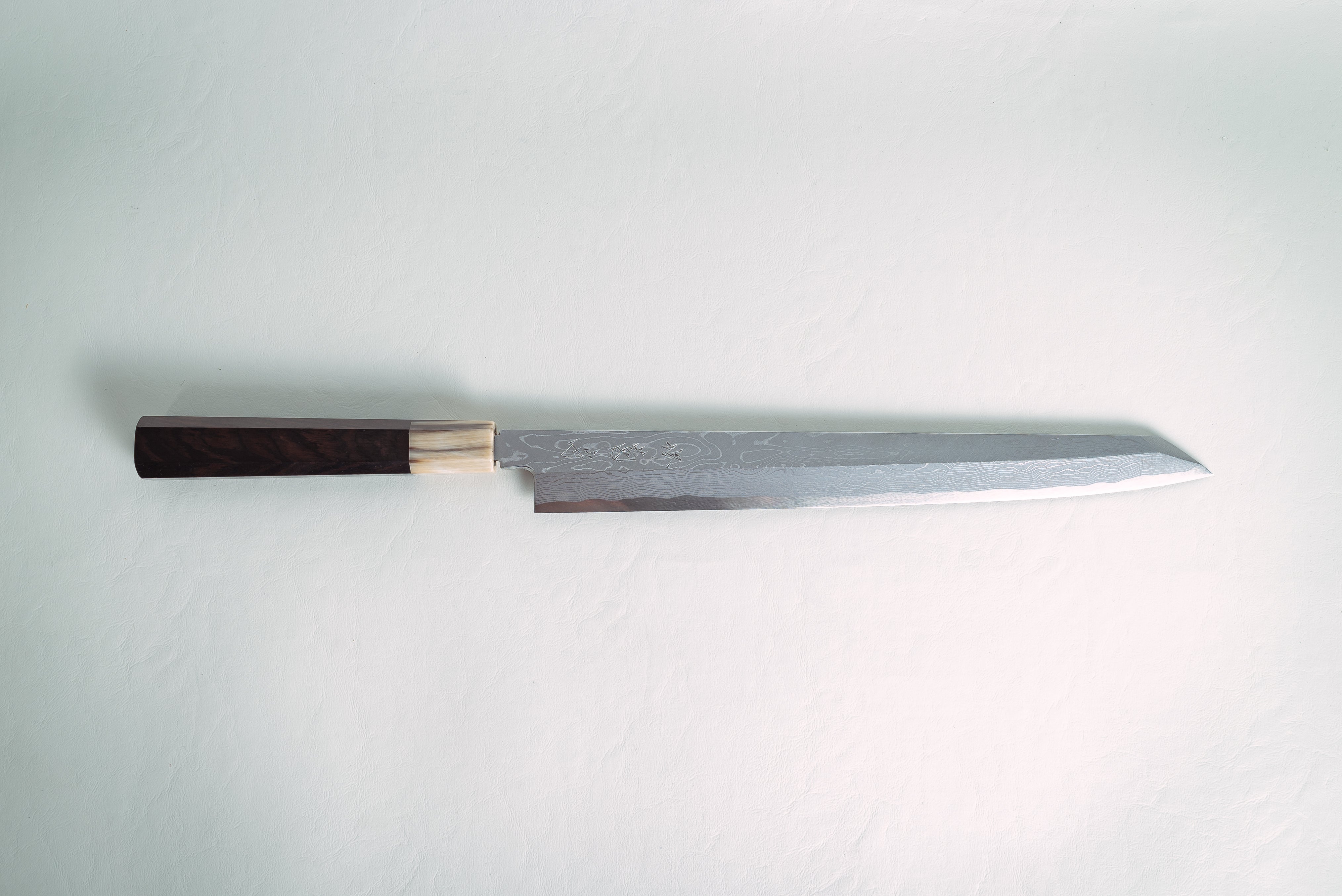 Nakagawa White #1 Damascus Kiritsuke Yanagiba 300mm - Thecooksedge