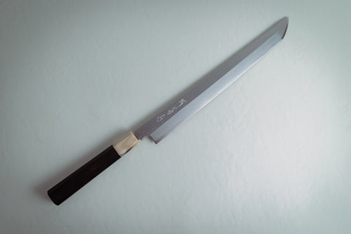 Nakagawa White#1 Damascus Sakimaru Yanagiba 300mm - Thecooksedge