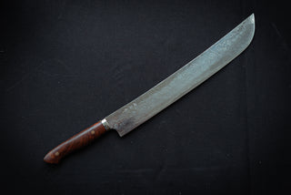 Takeshi Saji R2 Diamond Damascus Sakimaru Sujihiki 390mm - Thecooksedge