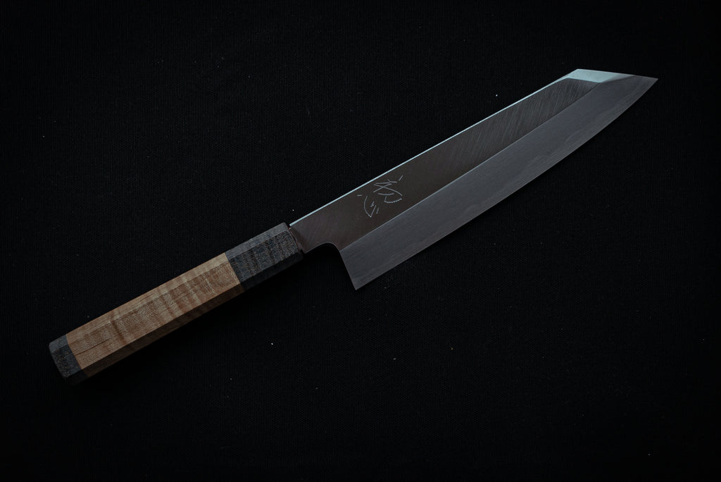 Shirasagi Kiritsuke Gyuto 210mm w/Maple Handle - Thecooksedge