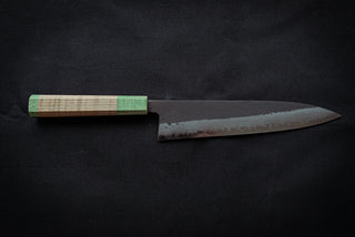 Shinkiro AS Damascus Gyuto 210mm w/Maple Handle - Thecooksedge