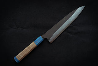 Shinkiro AS Damascus Gyuto 210mm w/Maple Handle - Thecooksedge