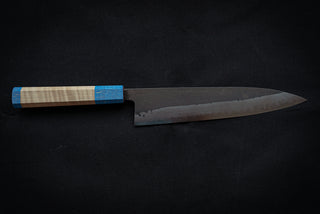 Shinkiro AS Damascus Gyuto 210mm w/Maple Handle - Thecooksedge