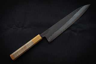 Shinkiro AS Damascus Gyuto 210mm w/Maple Handle - Thecooksedge