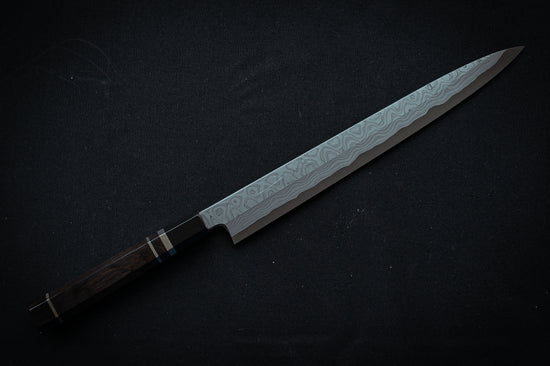 Tetsujin Hamono Blue#2 Damascus Yanagiba 300mm - Thecooksedge