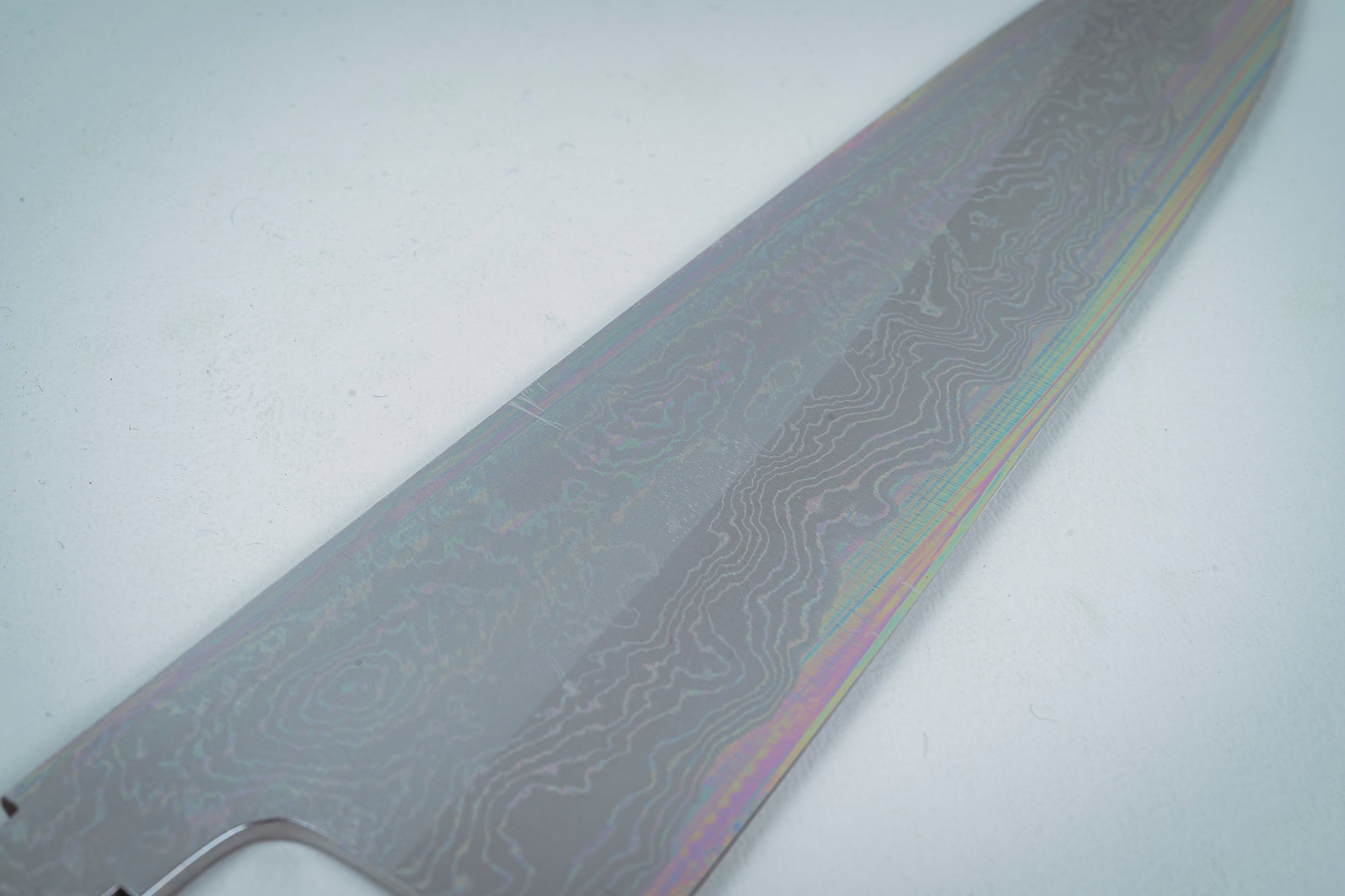 Yoshikazu Tanaka White#1 Damascus Gyuto 210mm (Blade Only) - Thecooksedge
