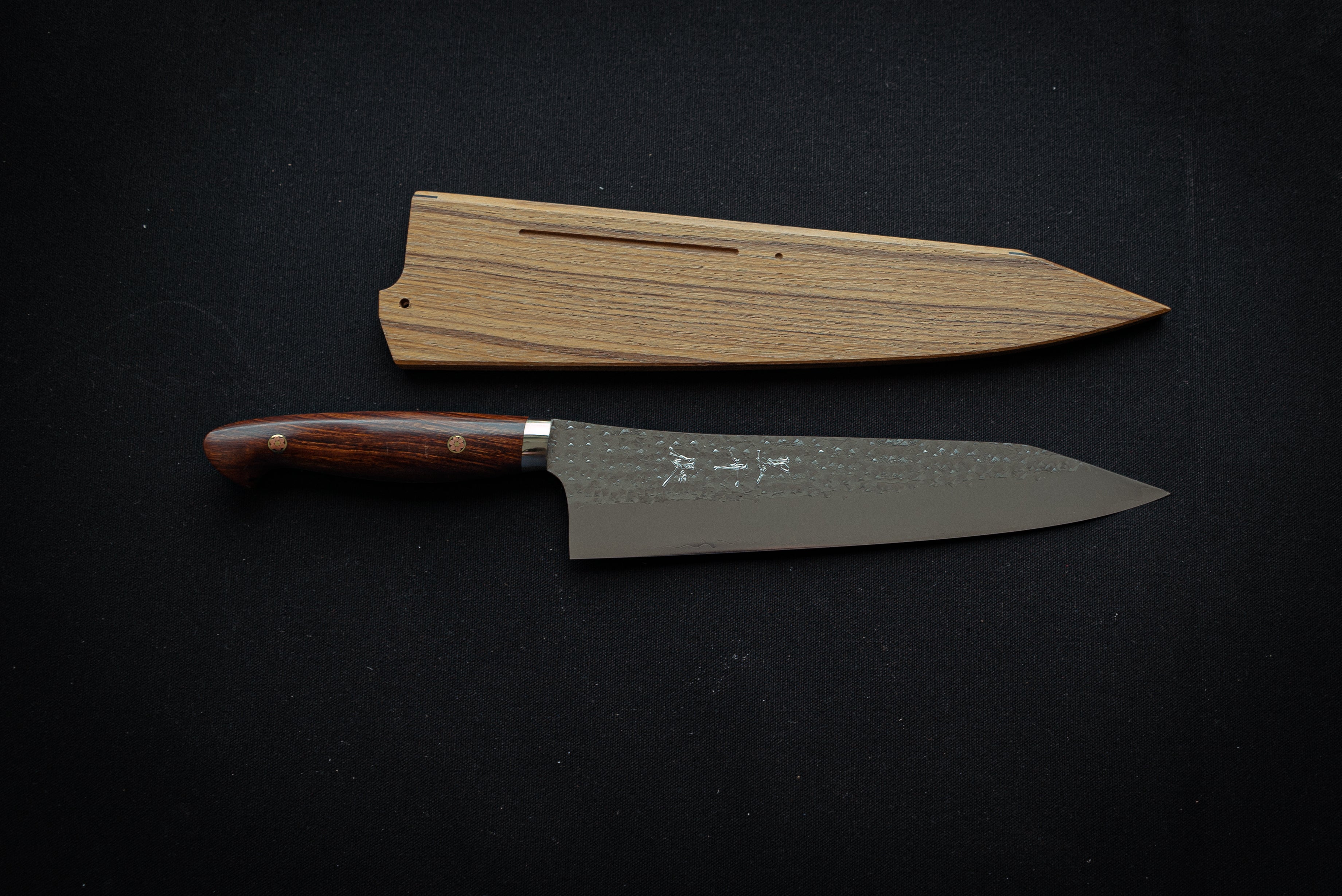 Yu Kurosaki SG2 Senko Gyuto 240mm Western Ironwood w/Teak Saya - Thecooksedge
