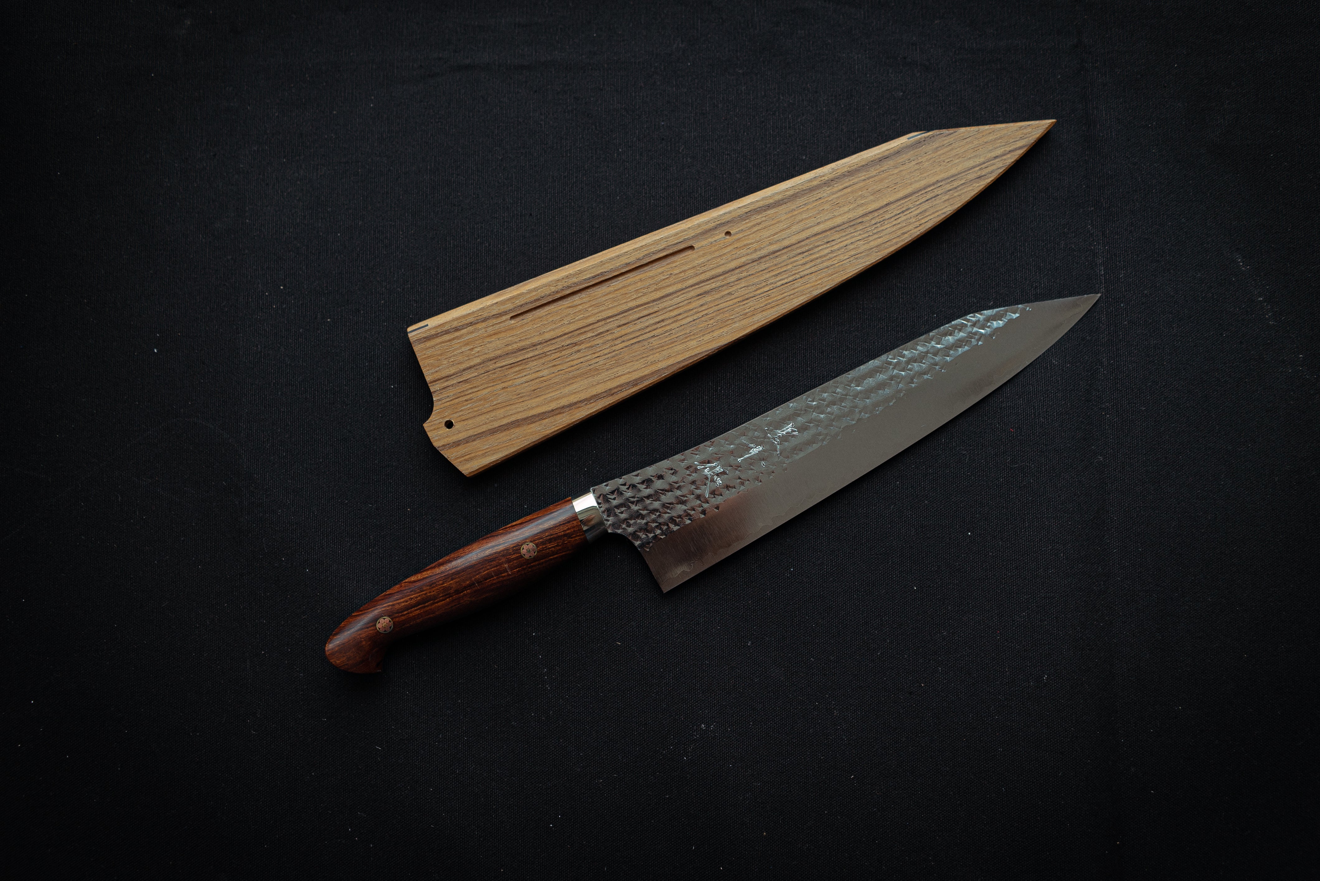 Yu Kurosaki SG2 Senko Gyuto 240mm Western Ironwood w/Teak Saya - Thecooksedge