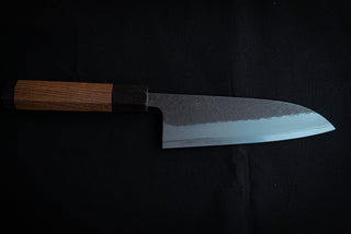 Yoshikane White #2 Kurouchi Tsuchime Santoku 165mm - Thecooksedge